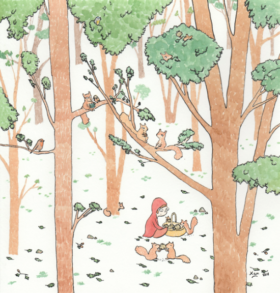 Dans les bois